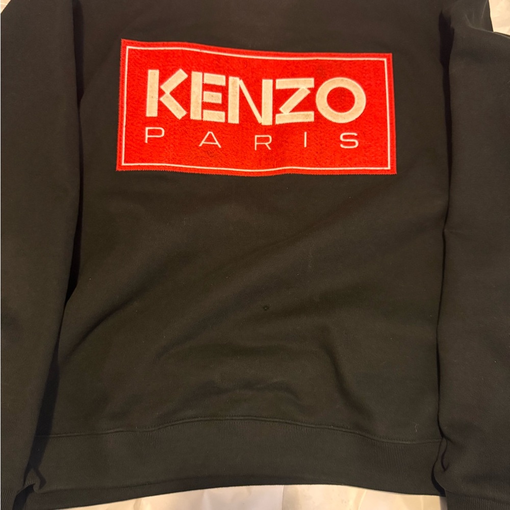 Kenzo Black Sweatshirt with Vibrant Red Emblem